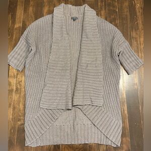 Express Brown Open-Front Cardigan